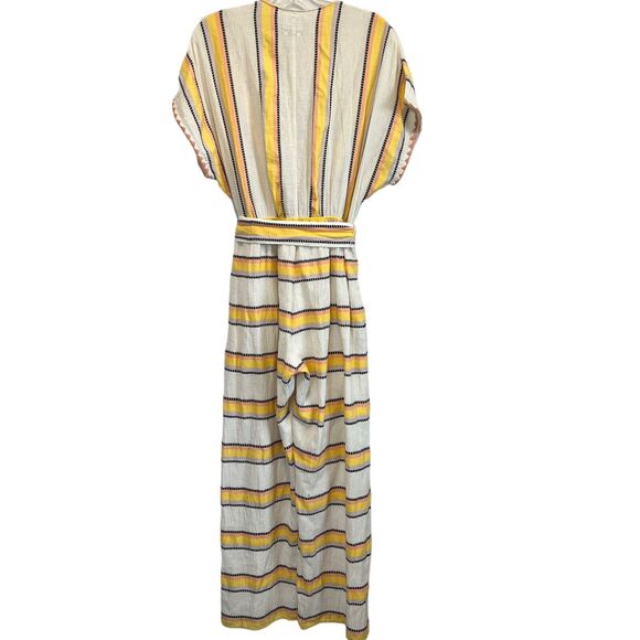 Saylor Patrice Striped Cotton Slit Leg Jumpsuit Size S - Picture 10 of 13